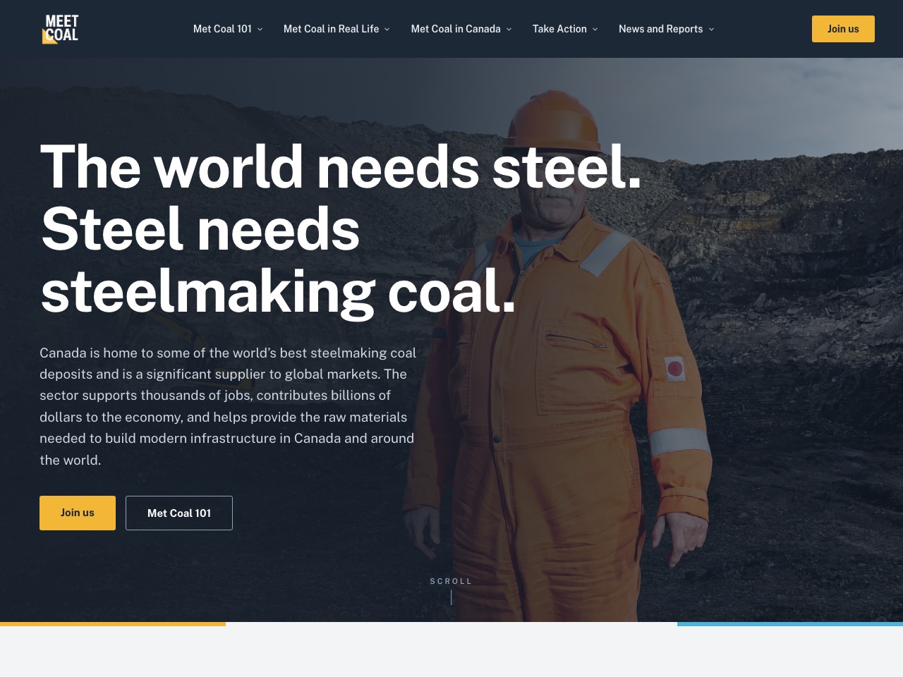 meetcoal.ca homepage
